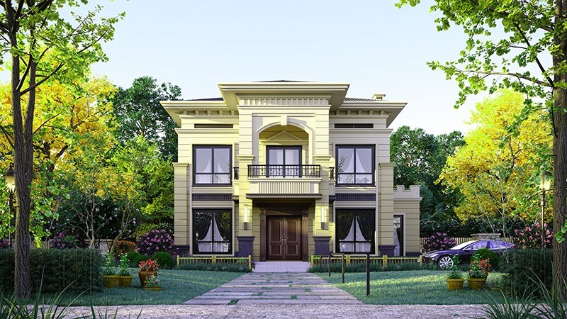 白玉中式合院住宅，开放庭院与邻里乡亲更亲近